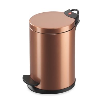 Buy Hailo\u2122 Round 4Liter Step Trash Can in Copper from Bed Bath \u0026 Beyond