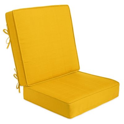 2-Piece Outdoor Deep Seat Cushions in Yellow - Bed Bath & Beyond