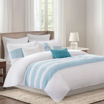 Echo Design™ Crete Duvet Cover Set in Teal - Bed Bath & Beyond