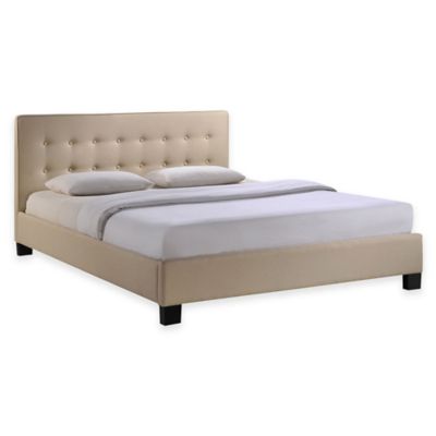 Buy Modway Caitlin Faux Leather King Platform Bed in Beige from Bed ...