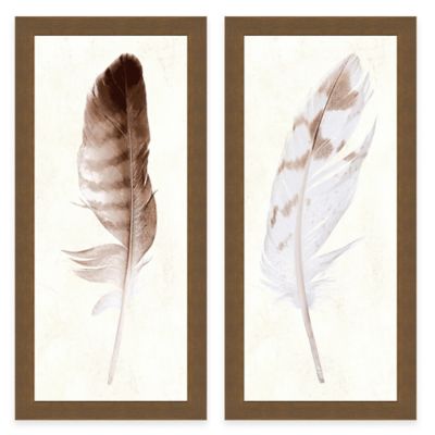 Feather Panel Framed Art Print - Bed Bath & Beyond