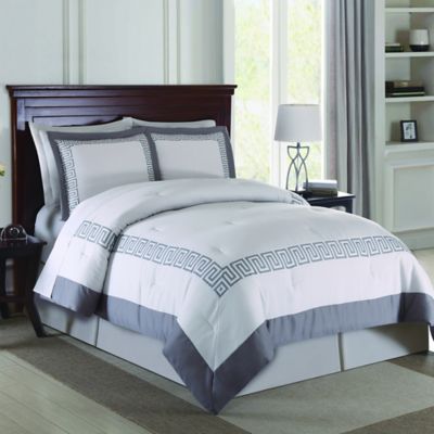 Greek Key 3-Piece Comforter Set - Bed Bath & Beyond