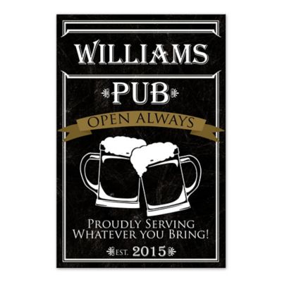 Personalized Pub Canvas Wall Art