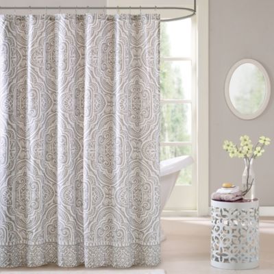 Intelligent Design Nitza Shower Curtain in Grey - Bed Bath & Beyond