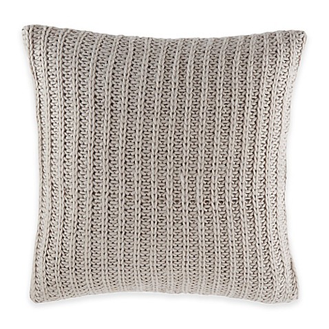 Nautica Sandy Creek Knit Square Throw Pillow in Grey - Bed Bath & Beyond
