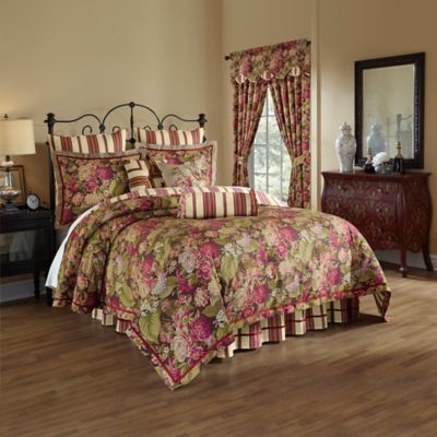 Waverly® Floral Flourish Cordial Reversible 4-Piece Comforter Set - Bed ...