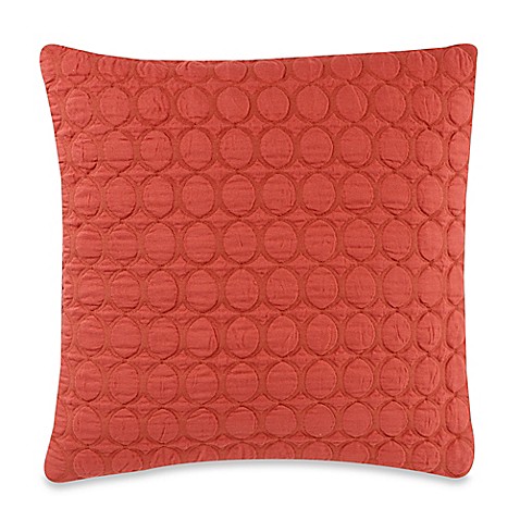 Ogee Quilt 20-Inch Square Throw Pillow in Coral - Bed Bath & Beyond