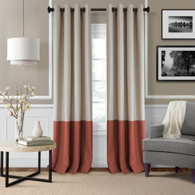 Buy Room Darkening Curtains from Bed Bath & Beyond - Elrene Braiden 84-Inch Grommet-Top Room-Darkening Window Curtain Panel in  Rust