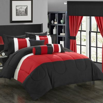 Buy Red and Black King Comforter Set from Bed Bath & Beyond