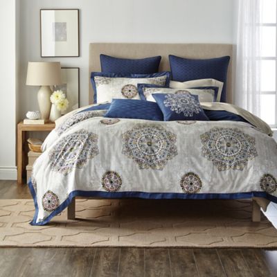 Canadian Living Bon Accord Duvet Cover in Gold/Blue - Bed Bath & Beyond