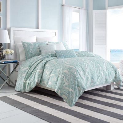 Nautica® Long Bay Comforter Set in Turquoise - Bed Bath & Beyond