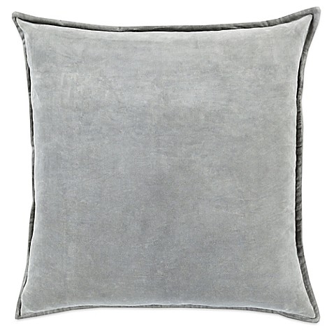 Surya Velizh 22-Inch Square Throw Pillow in Light Grey - Bed Bath & Beyond