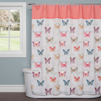 Saturday Knight Rainbow Butterfly Shower Curtain - Bed Bath & Beyond