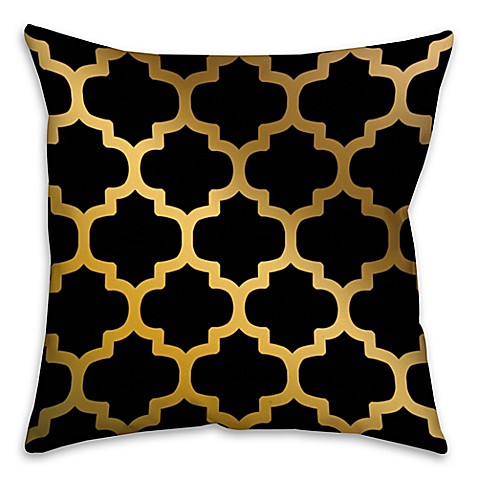 Bits of Gold Throw Pillow in Black - Bed Bath & Beyond