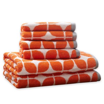 intelligent design lita 6 piece cotton jacquard towel se