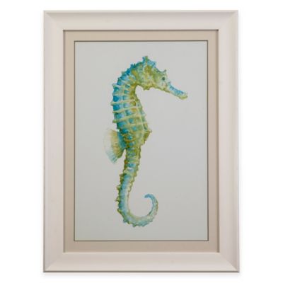 Bassett Mirror Company Watercolor Seahorse I Framed Wall Art - Bed Bath ...