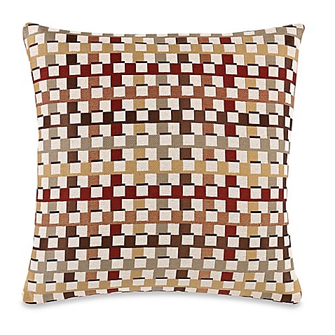 Make-Your-Own-Pillow Crisscross Throw Pillow Cover in Burgundy/Gold - Bed Bath & Beyond