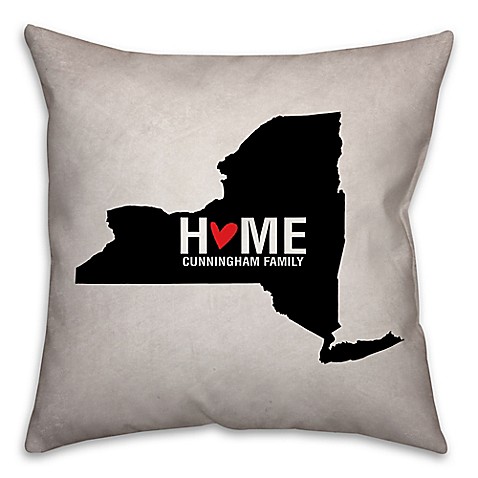 State Pride Square Throw Pillow in Black/White - Bed Bath & Beyond