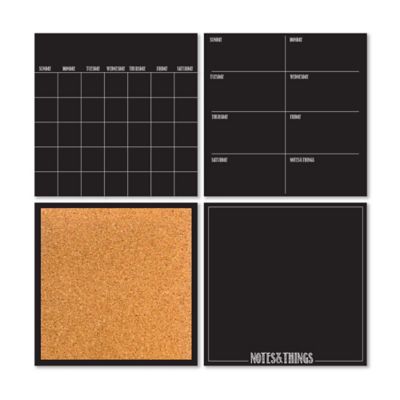 Buy Decorative Dry Erase Board from Bed Bath & Beyond - Dry-Erase 4-Piece Calendar/Weekly Planner/Notes Board