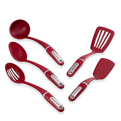  Kitchen Aid   Nylon Red Utensils  Bed Bath Beyond