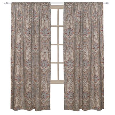 Buy Bedroom Curtains from Bed Bath & Beyond - Levtex Home Kasey 84-Inch Rod Pocket Window Curtain Panel in Grey
