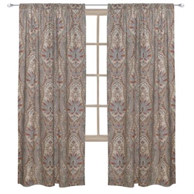 Buy Bedroom Curtains from Bed Bath & Beyond - Levtex Home Kasey 84-Inch Rod Pocket Window Curtain Panel in Grey