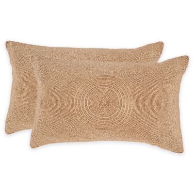Safavieh Cleopatra Throw Pillow in Old Gold (Set of 2) - Bed Bath & Beyond