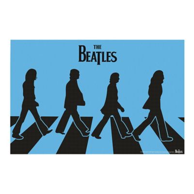 The Beatles Blue Silhouette Abbey Road Canvas Wall Art