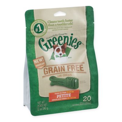 Greenies® Petite 20-Count Grain-Free Canine Dental Chew Treats - Bed ...