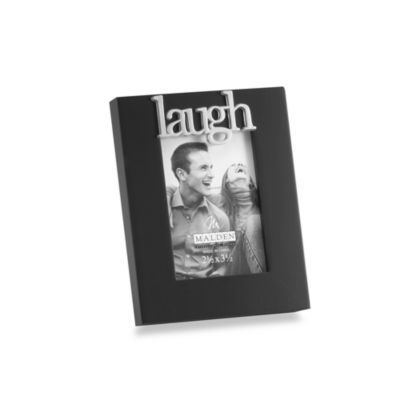 Malden® Black "Laugh" Photo Frame - Bed Bath & Beyond