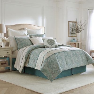 Laura Ashley® Ardleigh Comforter Set in Light Blue - Bed