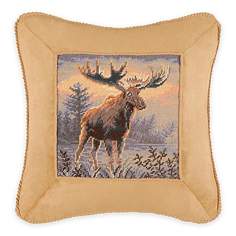 Northwoods Moose Square Throw Pillow - Bed Bath & Beyond