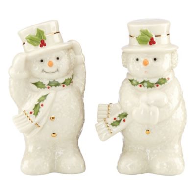 Lenox® Happy Holly Days™ Snowman Salt and Pepper Shakers - www ...
