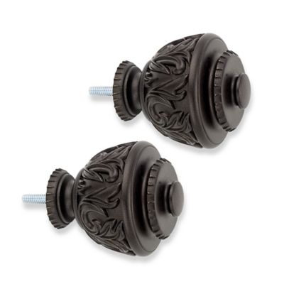 Curtains Ideas black curtain finials : Buy Curtain Rods Finials from Bed Bath & Beyond