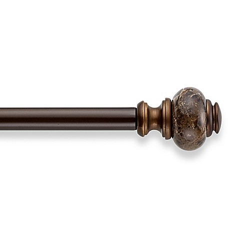 curtain rod adjustable casuals cambria granite bronze beyond bath bed