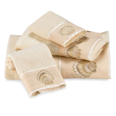 Oceana Ivory Fingertip Towel - Bed Bath & Beyond