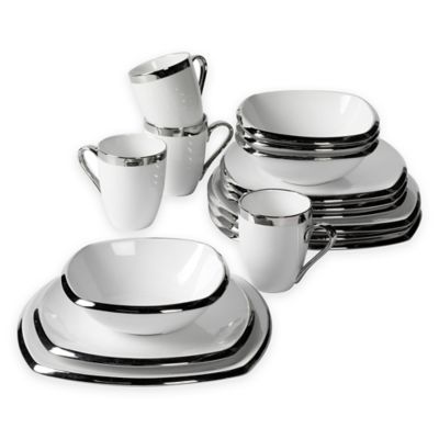 Studio TU® Sterling Square 16-Piece Dinnerware Set in ...