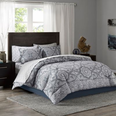 Tanami Comforter Set in Blue/Grey - Bed Bath & Beyond