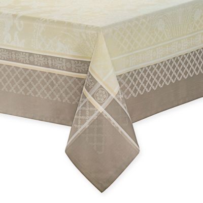 Buy 70 x 70 Square Tablecloth from Bed Bath & Beyond - WaterfordÃ‚Â® Linens Wyman 70-Inch x 84-Inch Oblong Tablecloth in Taupe