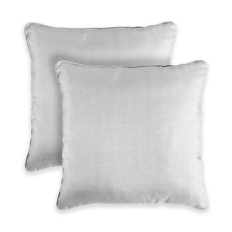 Chambray 18-Inch Square Throw Pillows in Blue (Set of 2) - Bed Bath & Beyond