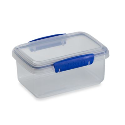 Sistema® KLIP IT™ 1-Liter Food Storage Container in Clear/Blue - Bed