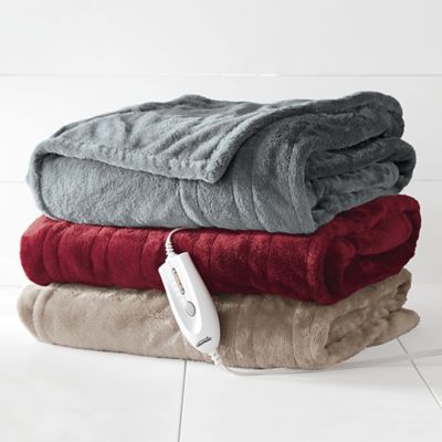 Therapedic® Electric Heated Silky Plush Throw Blanket - Bed Bath & Beyond