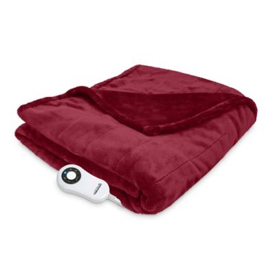 Therapedic® Electric Heated Silky Plush Throw Blanket ...