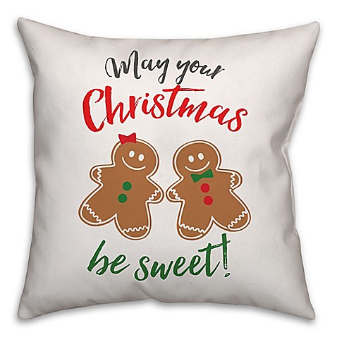 Gingerbread Holiday Pals Square Throw Pillow - Bed Bath & Beyond