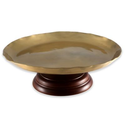 Thirstystone  Dark Mango Wood Cake  Stand  in Gold Bed  