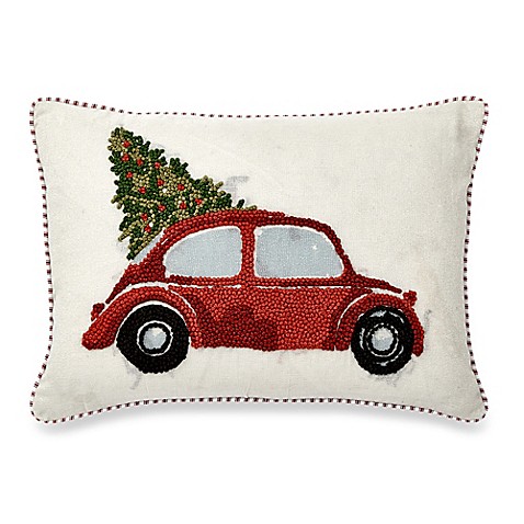 French Knot Car Oblong Throw Pillow in Red - Bed Bath & Beyond