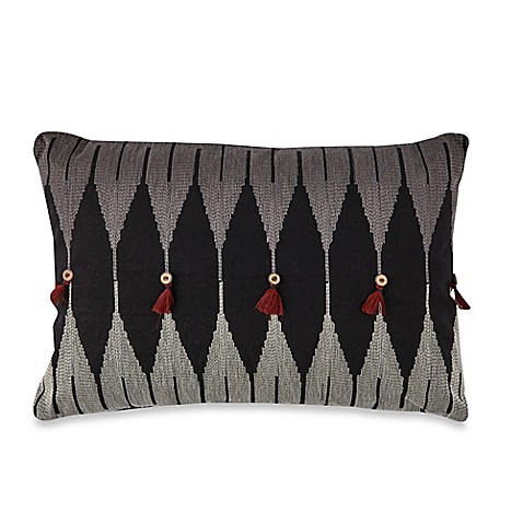 Tribal Rectangle Throw Pillow in Black/White - Bed Bath ...