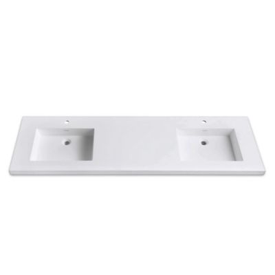matte white vanity top