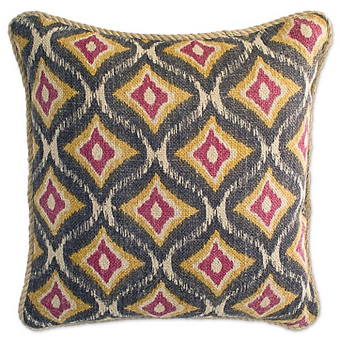 Aura Jute 20-Inch Square Throw Pillow - Bed Bath & Beyond