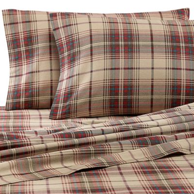 eddie bauer montlake plaid flannel sheet set